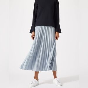 Jigsaw Soft Blue Pleated Maxi Skirt 6